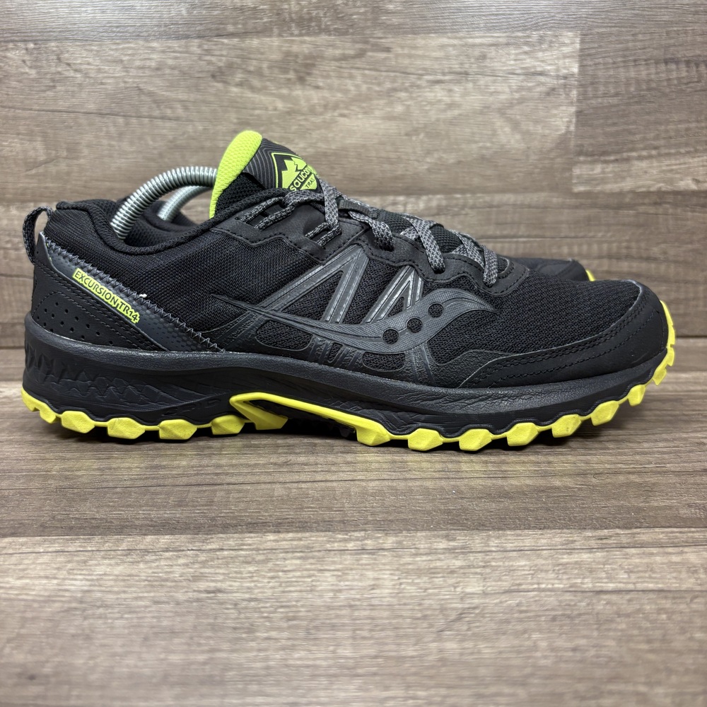 Saucony Excursion TR 14 Trail Black Yellow Mens Size 11 S20574-15 Running Shoes